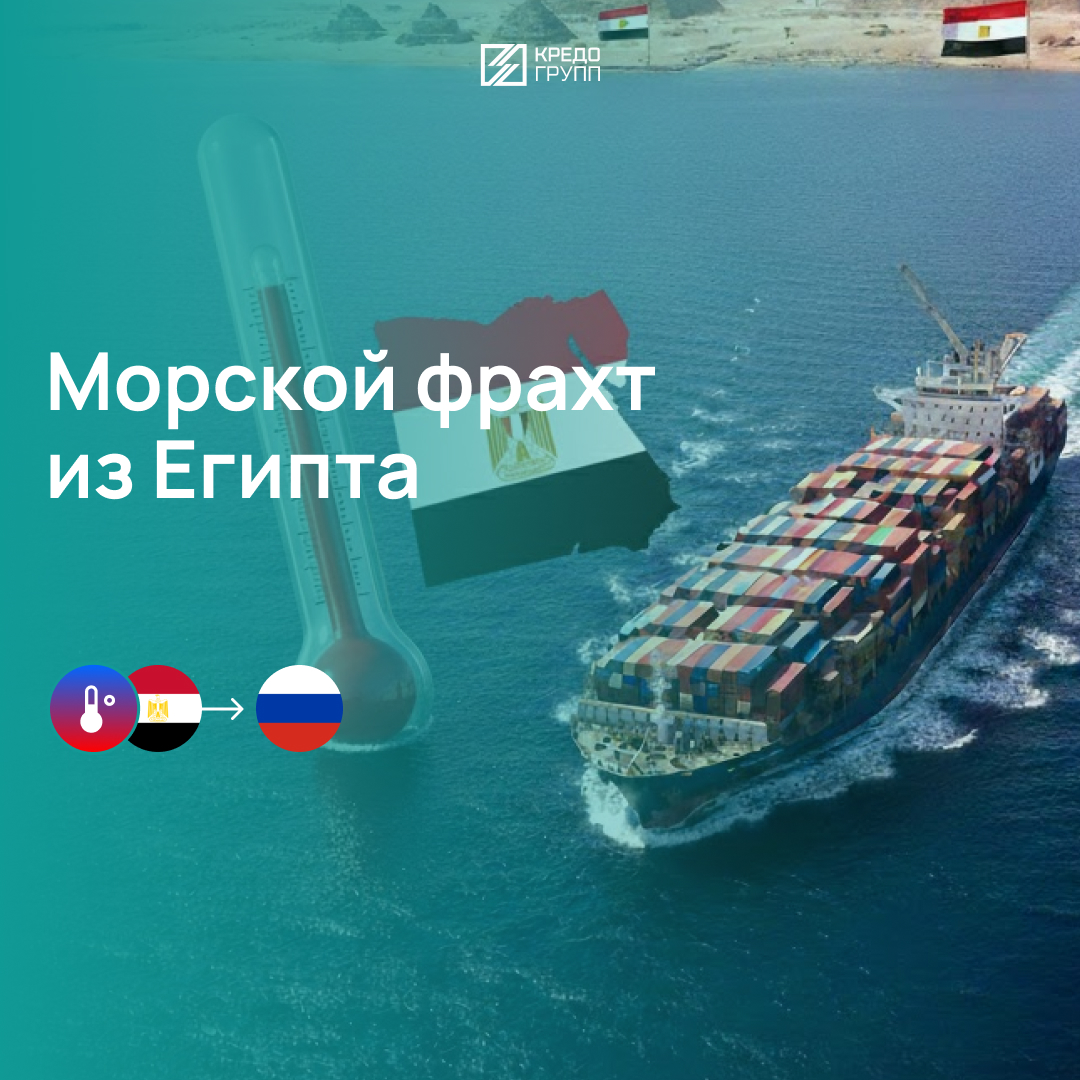 Перевозка температурных грузов морем из Египта напрямую в Санкт-Петербург